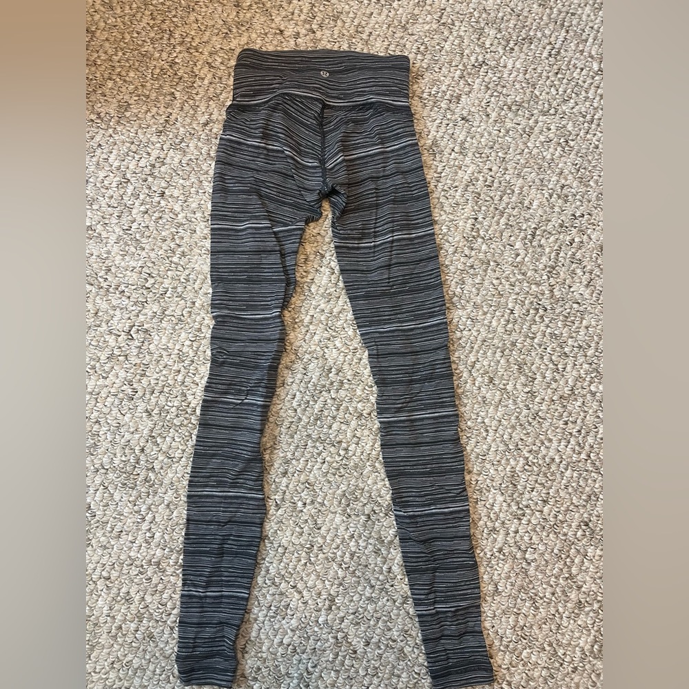lululemon stripped legging size 0